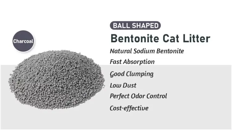 Odor control activated carbon bentonite cat litter